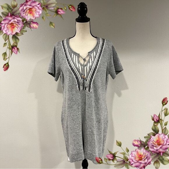 Ruff Hewn short sleeve mini sweater dress - Picture 1 of 12